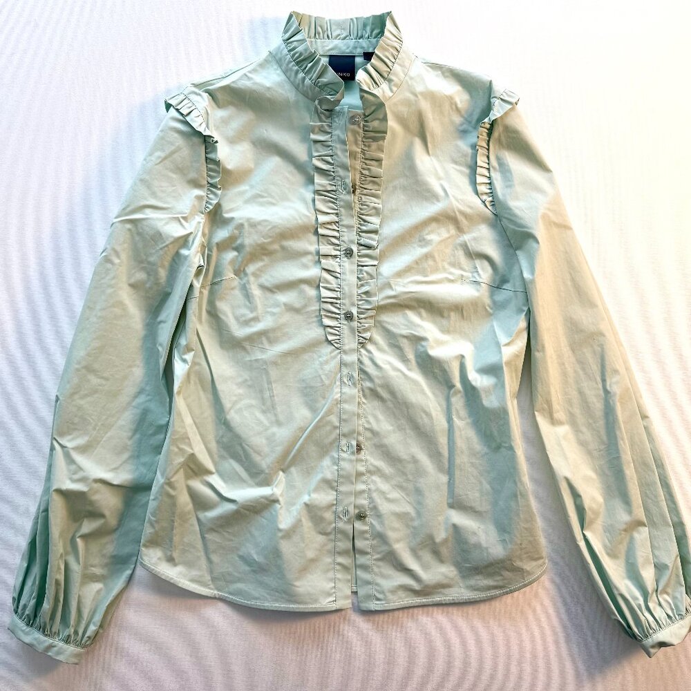 NWOT Pinko Button-up Blouse with Ruffles - US Size 6